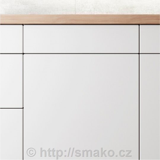 Nábytková dvířka tvar W008/3/3 (R3 přechod plocha/hrana + R3 v rozích)