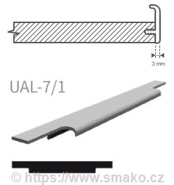 Úchytka délková UAL-7/1 lakovaná
