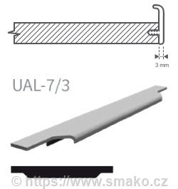 Úchytka délková UAL-7/3 elox