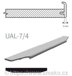 Úchytka délková UAL-7/4 elox