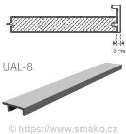 Úchytka délková UAL-8 lakovaná