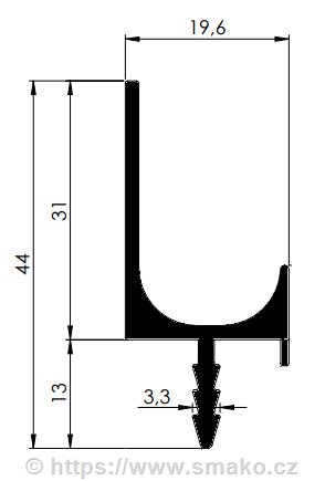 Úchytka délková UAL-5 nerez světlá