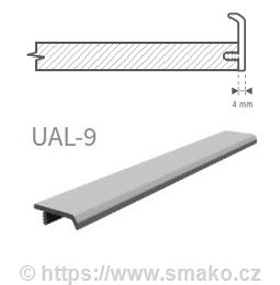 Úchytka délková UAL-9 nerez světlá