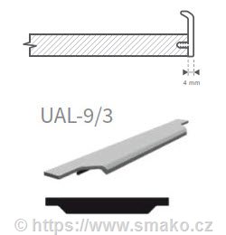 Úchytka délková UAL-9/3 lakovaná